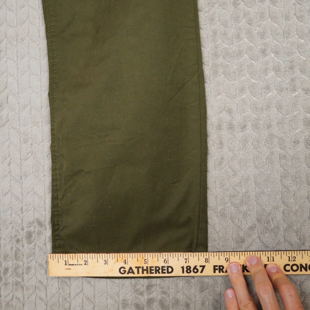 Banana Republic Cargo Pants Mens 34x36 Olive Green Lived-In Slim Straight Cotton